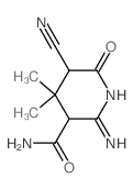 2-amino-5-cyano-4,4-dimethyl-6-oxo-3,5-dihydropyridine-3-carboxamide结构式