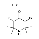 3r,5c-dibromo-2,2,6,6-tetramethyl-piperidin-4-one, hydrobromide结构式