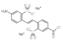 4-氨基-4-硝基二苯乙烯-2,2-二磺酸双钠盐结构式