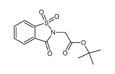 (1,1,3-trioxo-1,3-dihydro-1λ6-benzo[d]isothiazol-2-yl)-acetic acid tert-butyl ester结构式