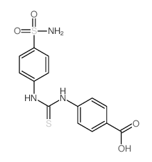 4-[(4-sulfamoylphenyl)thiocarbamoylamino]benzoic acid结构式