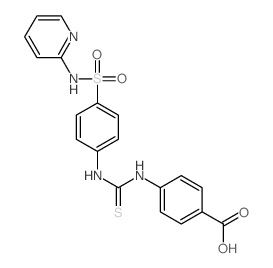 4-[[4-(pyridin-2-ylsulfamoyl)phenyl]thiocarbamoylamino]benzoic acid结构式