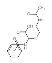 Acetic acid,[[2-(acetylamino)ethyl]thio][(phenylacetyl)amino]- (9CI)结构式