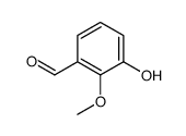3-羟基-2-甲氧苯甲醛结构式