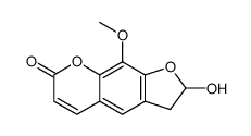 2-hydroxy-9-methoxy-2,3-dihydro-7H-furo[3,2-g][1]benzopyran-7-one结构式