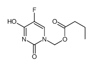 (5-fluoro-2,4-dioxopyrimidin-1-yl)methyl butanoate结构式