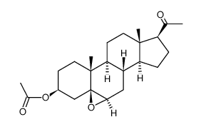 5β,6β-Epoxy-20-oxopregnane-3β-ol acetate结构式