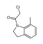 (9ci)-1-(氯乙酰基)-2,3-二氢-7-甲基-1H-吲哚结构式