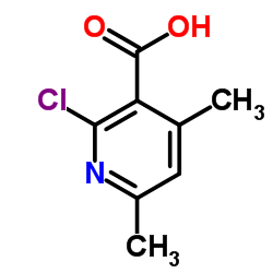 2-氯-4,6-二甲基吡啶-3-甲酸结构式