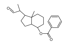 Benzoic acid 7a-methyl-1-(1-methyl-2-oxo-ethyl)-octahydro-inden-4-yl ester结构式