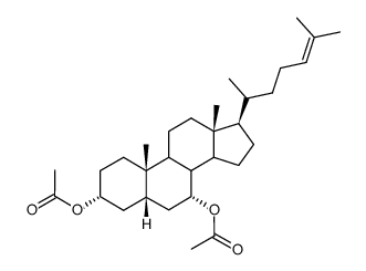 5&beta;-Cholestan-3&alpha;,7&alpha;-diacetoxy-24,25-diol结构式