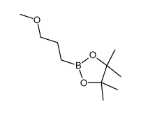 2-(3-methoxypropyl)-4,4,5,5-tetramethyl-1,3,2-dioxaborolane结构式