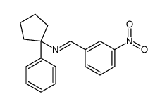 1-(3-nitrophenyl)-N-(1-phenylcyclopentyl)methanimine结构式