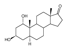 1α,3β-Dihydroxy-5α-androstan-17-on结构式