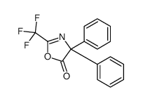 4,4-diphenyl-2-(trifluoromethyl)-1,3-oxazol-5-one结构式
