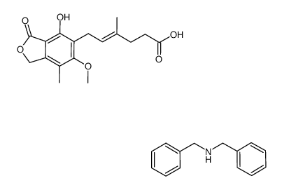 6-(4-hydroxy-6-methoxy-7-methyl-3-oxo-5-phthalanyl)-4-methyl-4-hexenoic acid dibenzylamine salt结构式