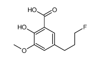 5-(3-fluoropropyl)-2-hydroxy-3-methoxybenzoic acid结构式