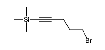 5-bromopent-1-ynyl(trimethyl)silane结构式