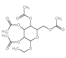 Glucopyranoside, ethyl, tetraacetate, .beta.-D-结构式