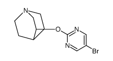 3-(5-bromopyrimidin-2-yl)oxy-1-azabicyclo[2.2.2]octane结构式