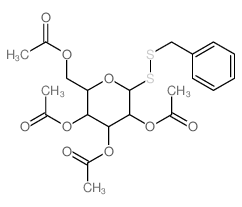 (3,4,5-triacetyloxy-6-benzyldisulfanyl-oxan-2-yl)methyl acetate结构式