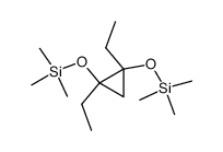 1,2-diethyl-1,2-bis-trimethylsilanyloxy-cyclopropane结构式