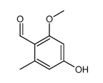 4-hydroxy-2-methoxy-6-methylbenzaldehyde结构式