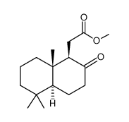 (1R,8aS)-1-carbomethoxymethyl-5,5,8a-trimethyl-2-oxo-trans-decalin结构式