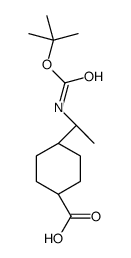 (1R)-trans-4-[N-Boc-1-aminoethyl]cyclohexanecarboxylic Acid结构式