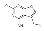 5-氯甲基呋喃并[2,3-d]嘧啶-2,4-二胺结构式