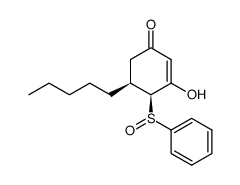 (4S,5S)-3-hydroxy-5-pentyl-4-((R)-phenylsulfinyl)cyclohex-2-enone结构式
