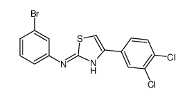 N-(3-bromophenyl)-4-(3,4-dichlorophenyl)-1,3-thiazol-2-amine结构式