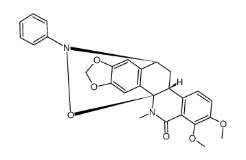 4b,10bβ,11,12-tetrahydro-4bβ,12β-(N-phenylepoxyimino)oxychelerythrine结构式