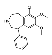 6-chloro-7,8-dimethoxy-1-phenyl-2,3,4,5-tetrahydro-1H-3-benzazepine结构式