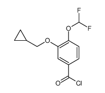 3-(Cyclopropylmethoxy)-4-(difluoromethoxy)benzoyl chloride结构式