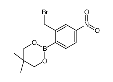 2-[2-(bromomethyl)-4-nitrophenyl]-5,5-dimethyl-1,3,2-dioxaborinane结构式