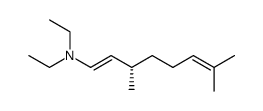 N,N-diethyl-N-{1-[(3S),7-dimethylocta-1,6-dienyl]}amine结构式