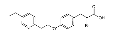 2-bromo-3-{4-[2-(5-ethylpyridin-2-yl)ethoxy]phenyl}propionic acid结构式