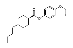 反-4-丁基环己烷甲酸对乙氧基苯酚酯结构式