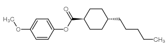 反式-4-戊基环己酸-4-甲氧基苯酯结构式