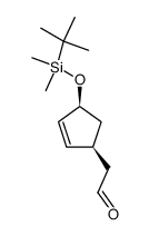 [(1S,4S)-4-[(tert-butyldimethylsilyl)oxy]-2-cyclopenten-1-yl]ethanal结构式