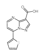 7-噻吩-2-基-吡唑并[1,5-a]嘧啶-3-羧酸结构式