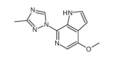4-甲氧基-7-(3-甲基-1H-1,2,4-噻唑-1-基)-1H-吡咯并[2,3-c]吡啶结构式