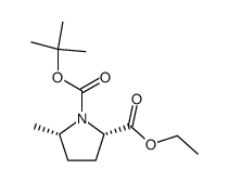 (2S,5S)-1-tert-butyl 2-ethyl 5-methylpyrrolidine-1,2-dicarboxylate结构式