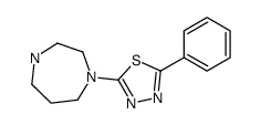 2-(1,4-diazabicyclo[3.2.2]nonan-4-yl)-5-phenyl-1,3,4-thiadiazole结构式