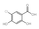 2,4-二羟基-5-氯苯甲酸结构式