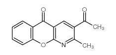 3-乙酰基-2-甲基-5H-[1]苯并吡喃并[2,3-b]吡啶-5-酮结构式