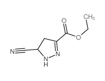 1H-Pyrazole-3-carboxylicacid, 5-cyano-4,5-dihydro-, ethyl ester结构式