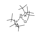 trans-bis(tri-tert-butylphosphine)chlorohydridoplatinum(II)结构式