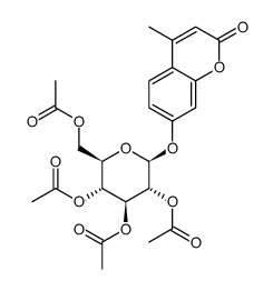 2H-1-Benzopyran-2-one, 4-methyl-7-((2,3,4,6-tetra-O-acetyl-beta-D-gluc opyranosyl)oxy)-结构式